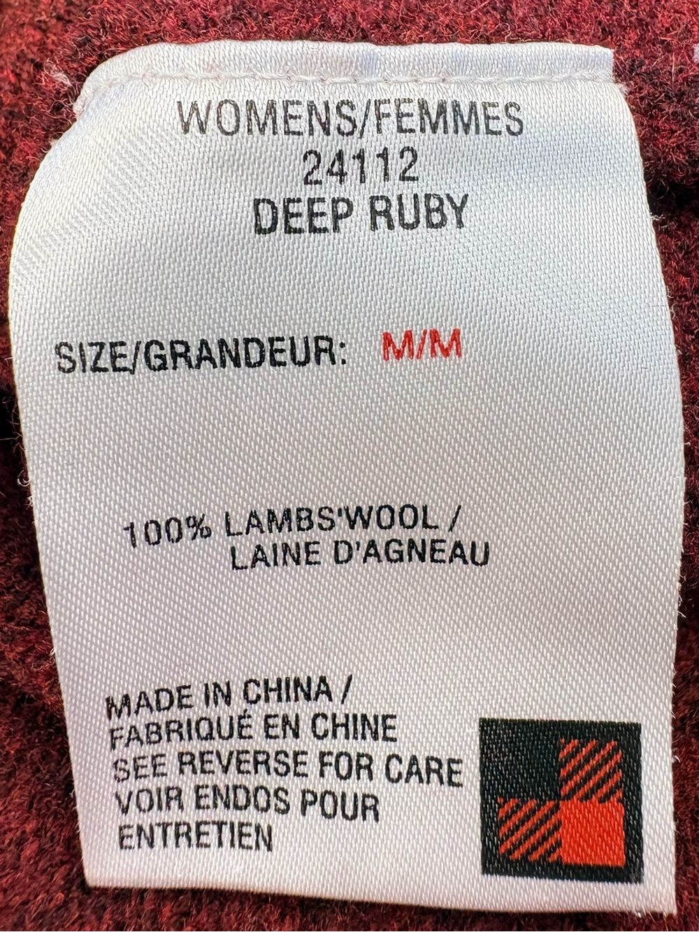 WOOLRICH 100% Lambswool Sheep Crewneck Sweater Burgundy Medium - Picture 5 of 9